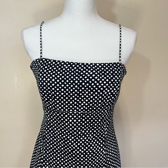 Evan Picone Diamond Polka Dot Tie Back Dress - Picture 3 of 15